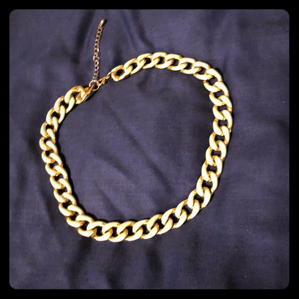 Mint green/gold necklace